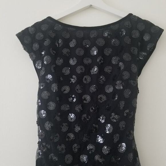 SEQUIN VELVET NWOT MINI COCKTAIL EMBELLISHED DRESS - S - Picture 6 of 9